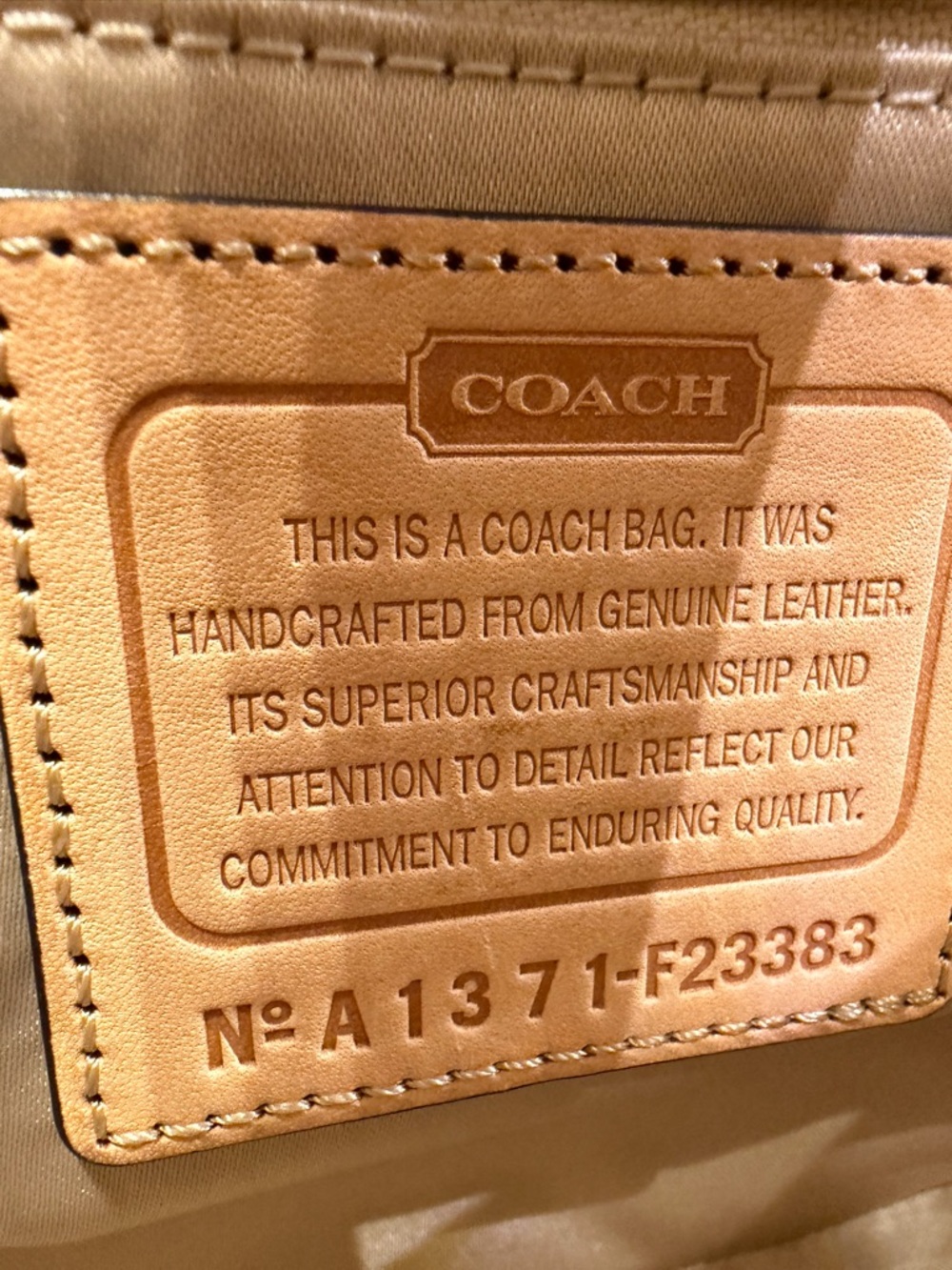 Coach Colorblock Leather Crossbody Bag in Coral, Blue & Tan- VINTAGE - Picture 13 of 13